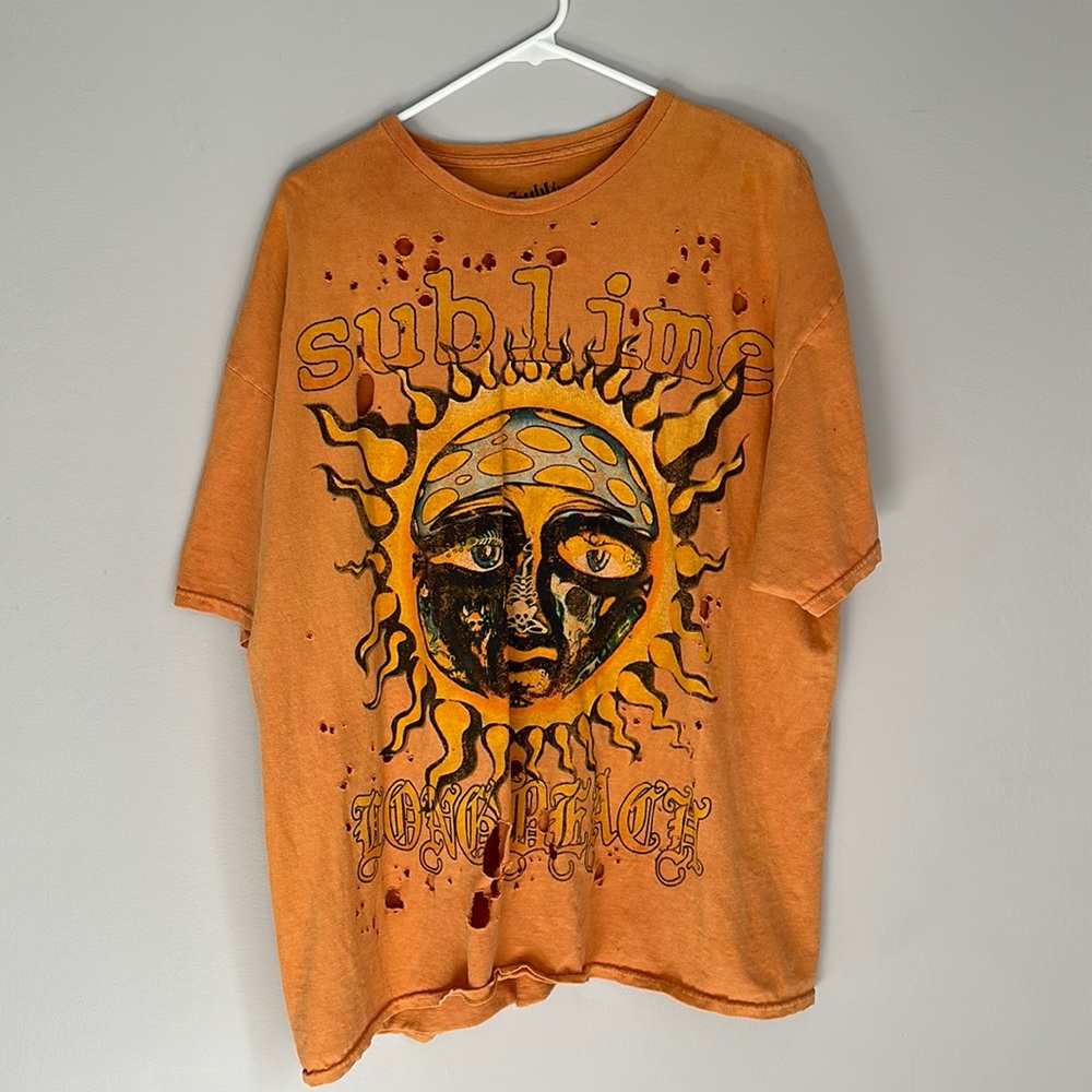 sublime orange oversized tee